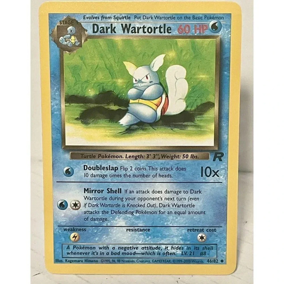 Pokemon Other - Dark Wartortle 46/82 Team Rocket Pokemon Card Vintage 2000 LP